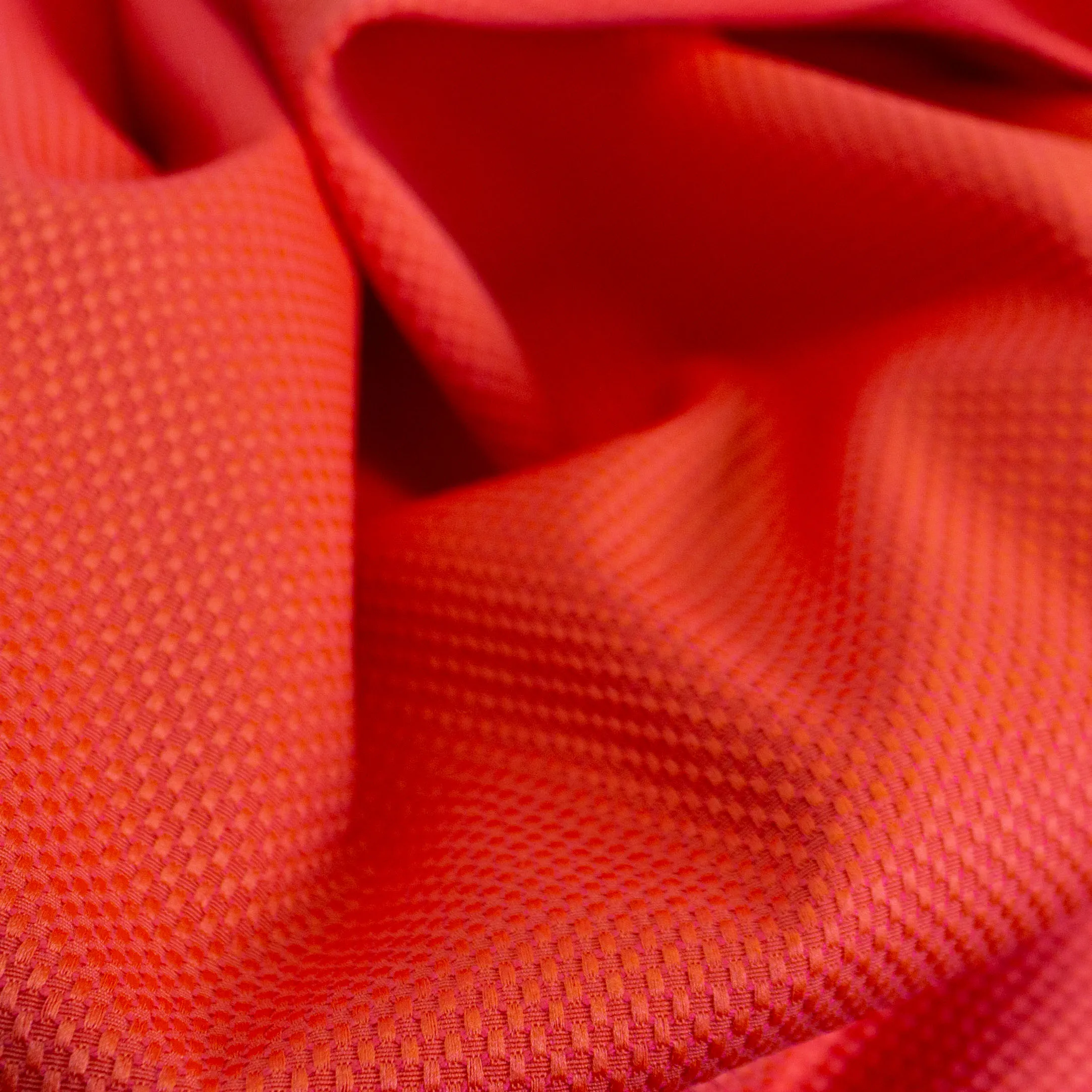 Licht elastische piqué in katoen / polyester mengeling - rood - A La Ville